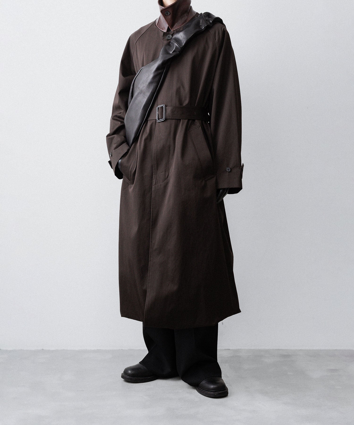 ssstein(シュタイン)のOVERSIZED LAYERED COMBINATION COAT - DARK BROWNの公式通販サイトsession福岡セレクトショップ