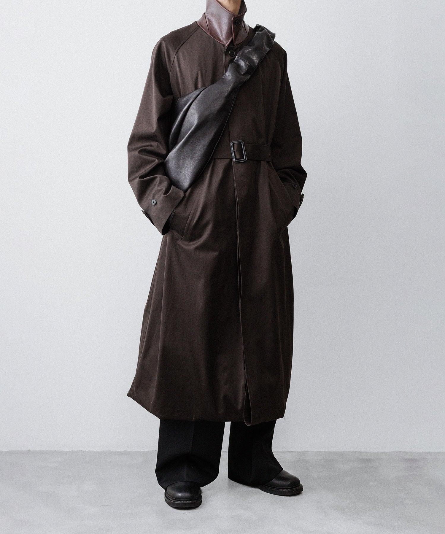 ssstein(シュタイン)のOVERSIZED LAYERED COMBINATION COAT - DARK BROWNの公式通販サイトsession福岡セレクトショップ