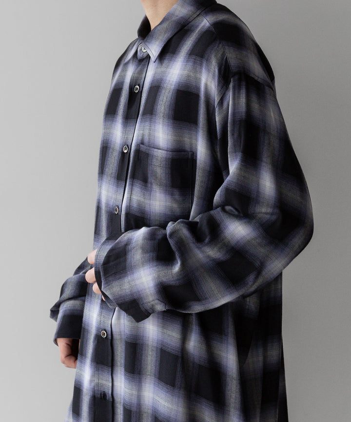 stein(シュタイン)の23AWコレクションOVERSIZED STANDARD SHIRTのPURPLE OMBRE