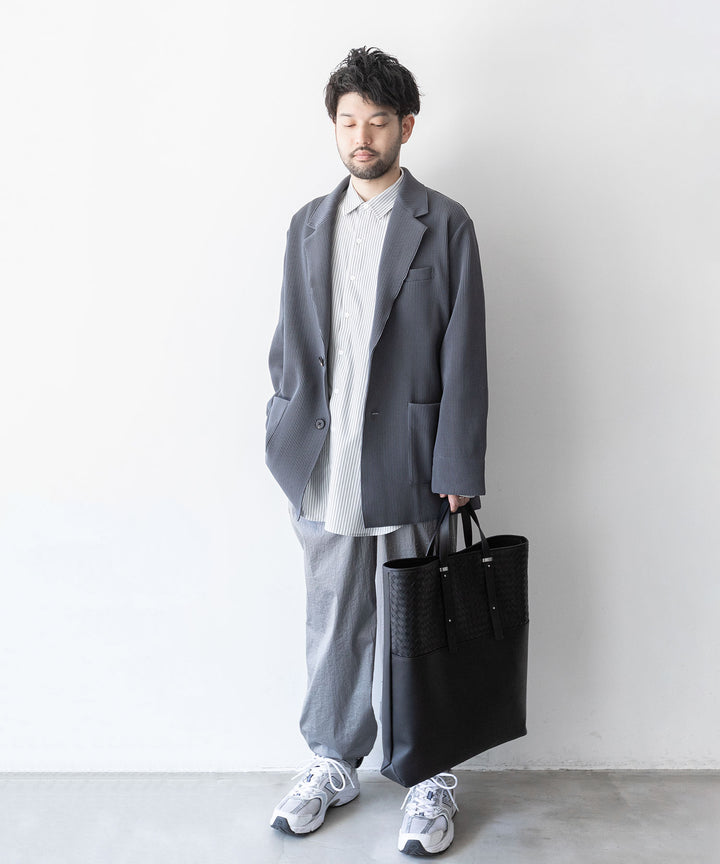 【KANEMASA PHIL.】カネマサのPENCIL STRIPE DRESS JERSEY SHIRT - GRAY SPの公式通販session福岡セレクトショップ