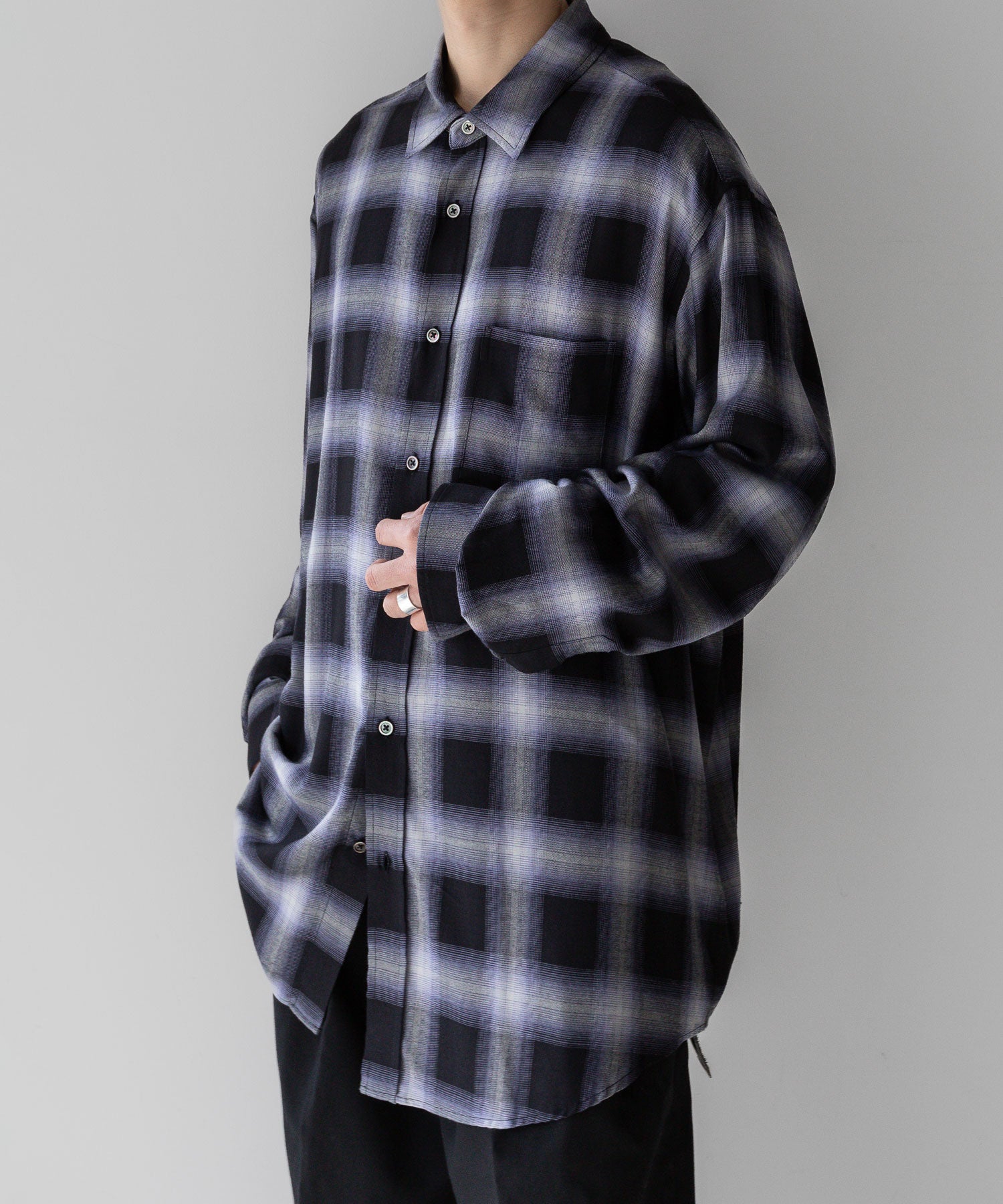 23AWCOLLECTIONOVERSIZED STANDARD SHIRT PURPLE OMBRE