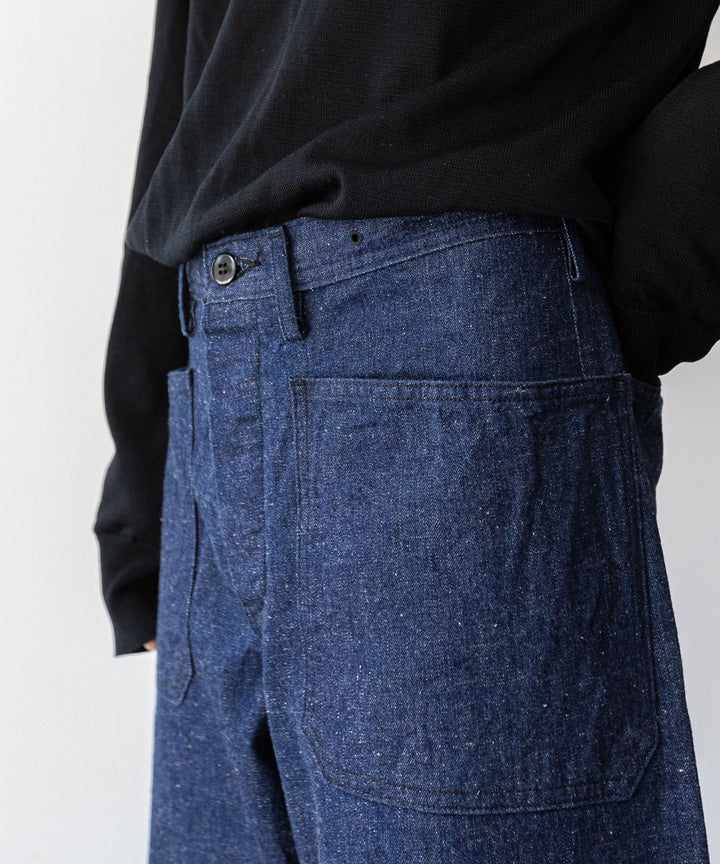 【INTÉRIM】インテリムの巻きパンツ 1940’s WW2 US.NAVY SELVEDGE NEP DENIM TROSER - NEP NAVY
