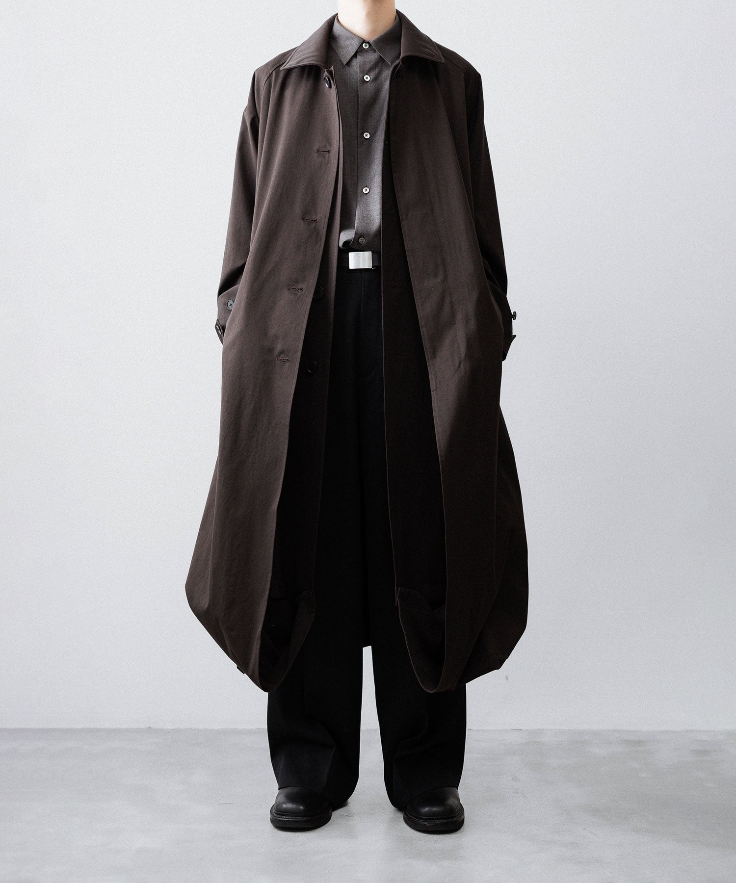 ssstein(シュタイン)のOVERSIZED LAYERED COMBINATION COAT - DARK BROWNの公式通販サイトsession福岡セレクトショップ
