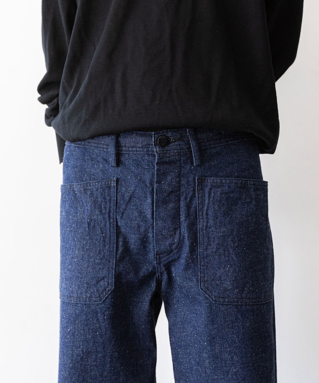【INTÉRIM】インテリムの巻きパンツ 1940’s WW2 US.NAVY SELVEDGE NEP DENIM TROSER - NEP NAVY