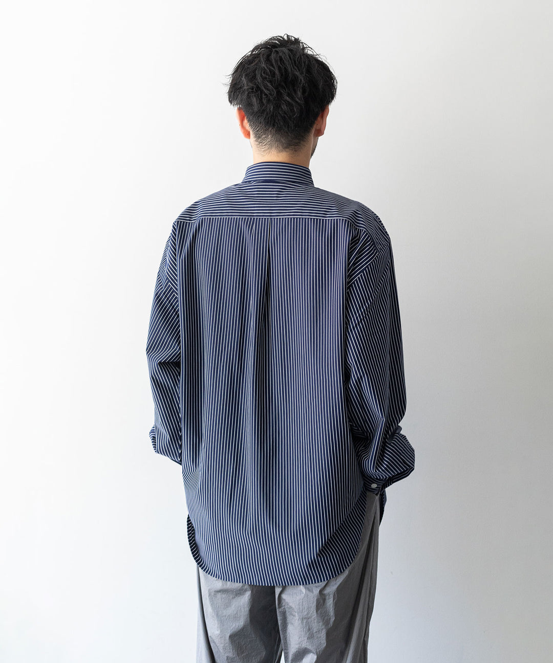 【KANEMASA PHIL.】カネマサのPENCIL STRIPE DRESS JERSEY SHIRT - NAVY SPの公式通販session福岡セレクトショップ