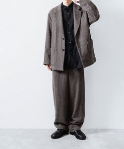 ssstein / シュタイン】WOOL/CASHMERE FLEECE SINGLE BREASTED JACKET