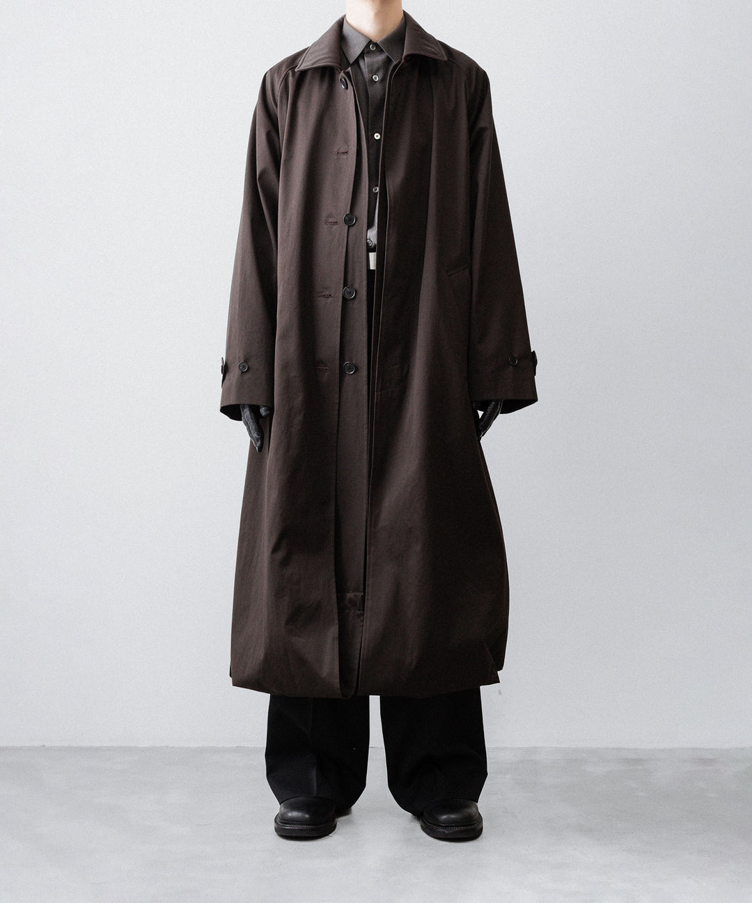 ssstein(シュタイン)のOVERSIZED LAYERED COMBINATION COAT - DARK BROWNの公式通販サイトsession福岡セレクトショップ