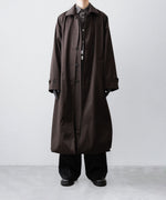 画像をギャラリービューアに読み込む, ssstein(シュタイン)のOVERSIZED LAYERED COMBINATION COAT - DARK BROWNの公式通販サイトsession福岡セレクトショップ
