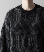 画像をギャラリービューアに読み込む, 【ANTHEM A】ALPACA WOOL INTASIA KNIT PULLOVER - BLACK
