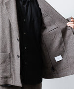 画像をギャラリービューアに読み込む, ssstein(シュタイン)のWOOL/CASHMERE FLEECE SINGLE BREASTED JACKET - GREY BROWNの公式通販サイトsession福岡セレクトショップ
