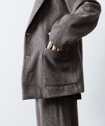 画像をギャラリービューアに読み込む, ssstein(シュタイン)のWOOL/CASHMERE FLEECE SINGLE BREASTED JACKET - GREY BROWNの公式通販サイトsession福岡セレクトショップ
