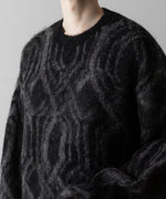 画像をギャラリービューアに読み込む, 【ANTHEM A】ALPACA WOOL INTASIA KNIT PULLOVER - BLACK
