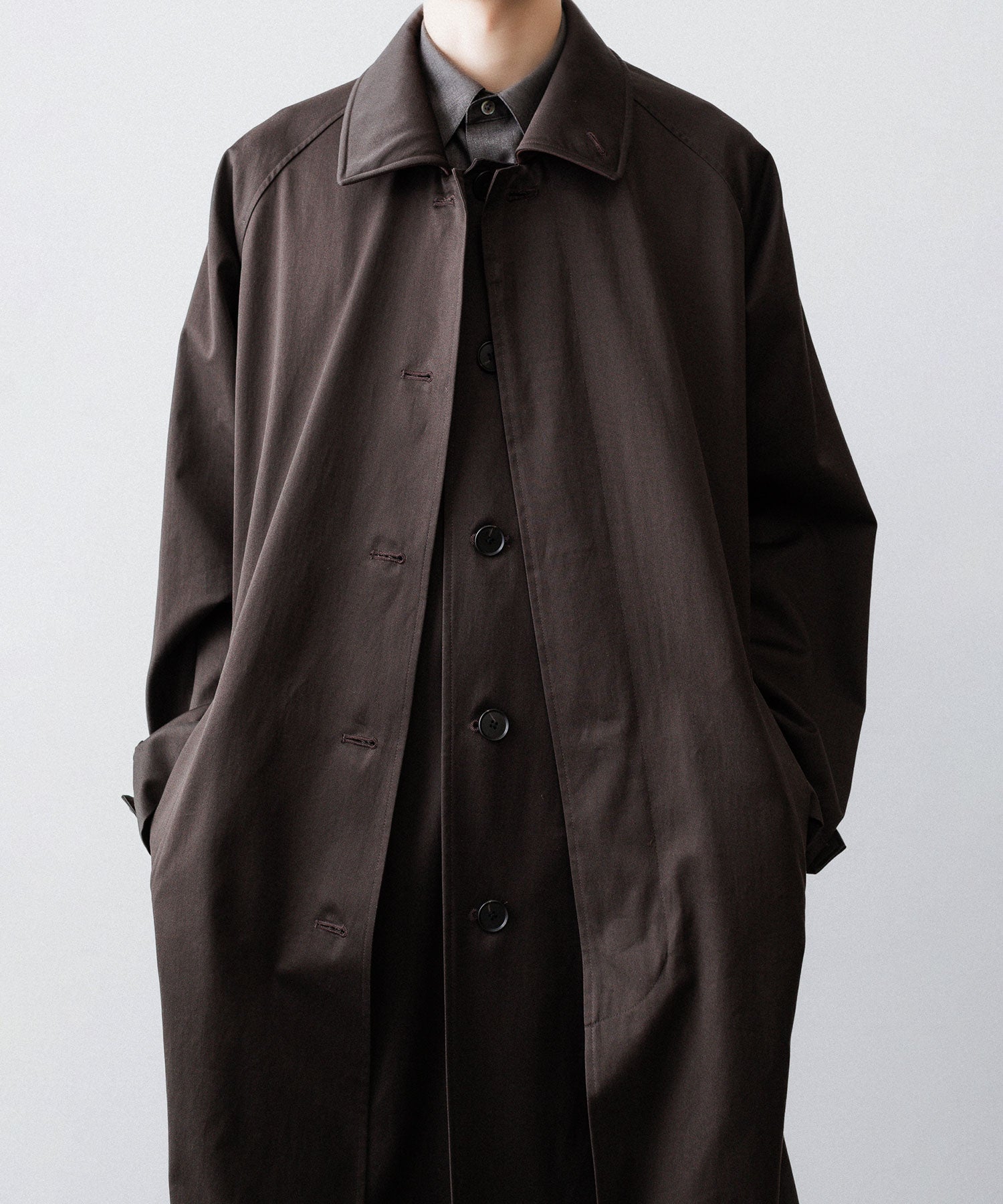ssstein(シュタイン)のOVERSIZED LAYERED COMBINATION COAT - DARK BROWNの公式通販サイトsession福岡セレクトショップ