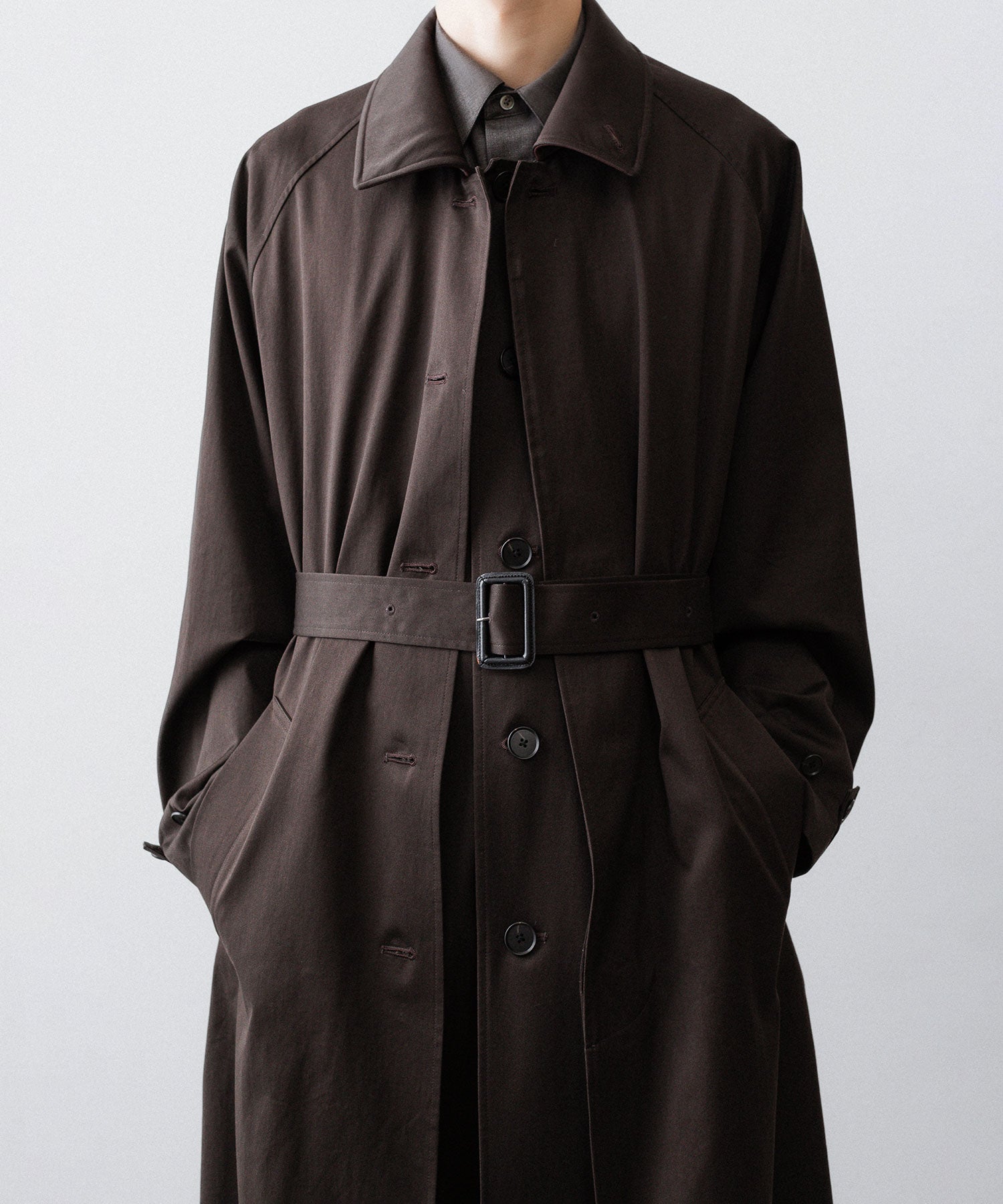 ssstein(シュタイン)のOVERSIZED LAYERED COMBINATION COAT - DARK BROWNの公式通販サイトsession福岡セレクトショップ