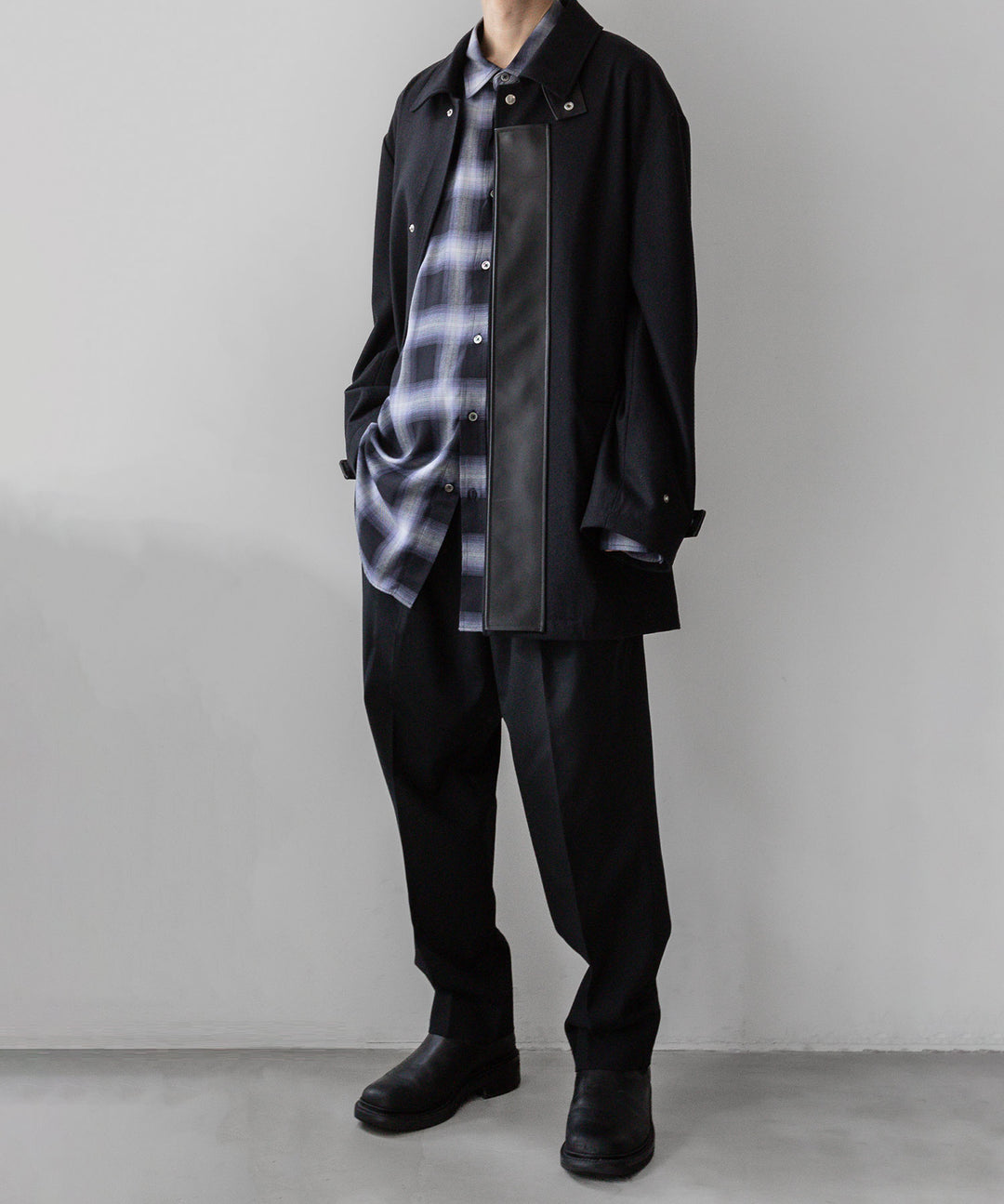 【stein】OVERSIZED STANDARD SHIRT - PURPLE OMBRE