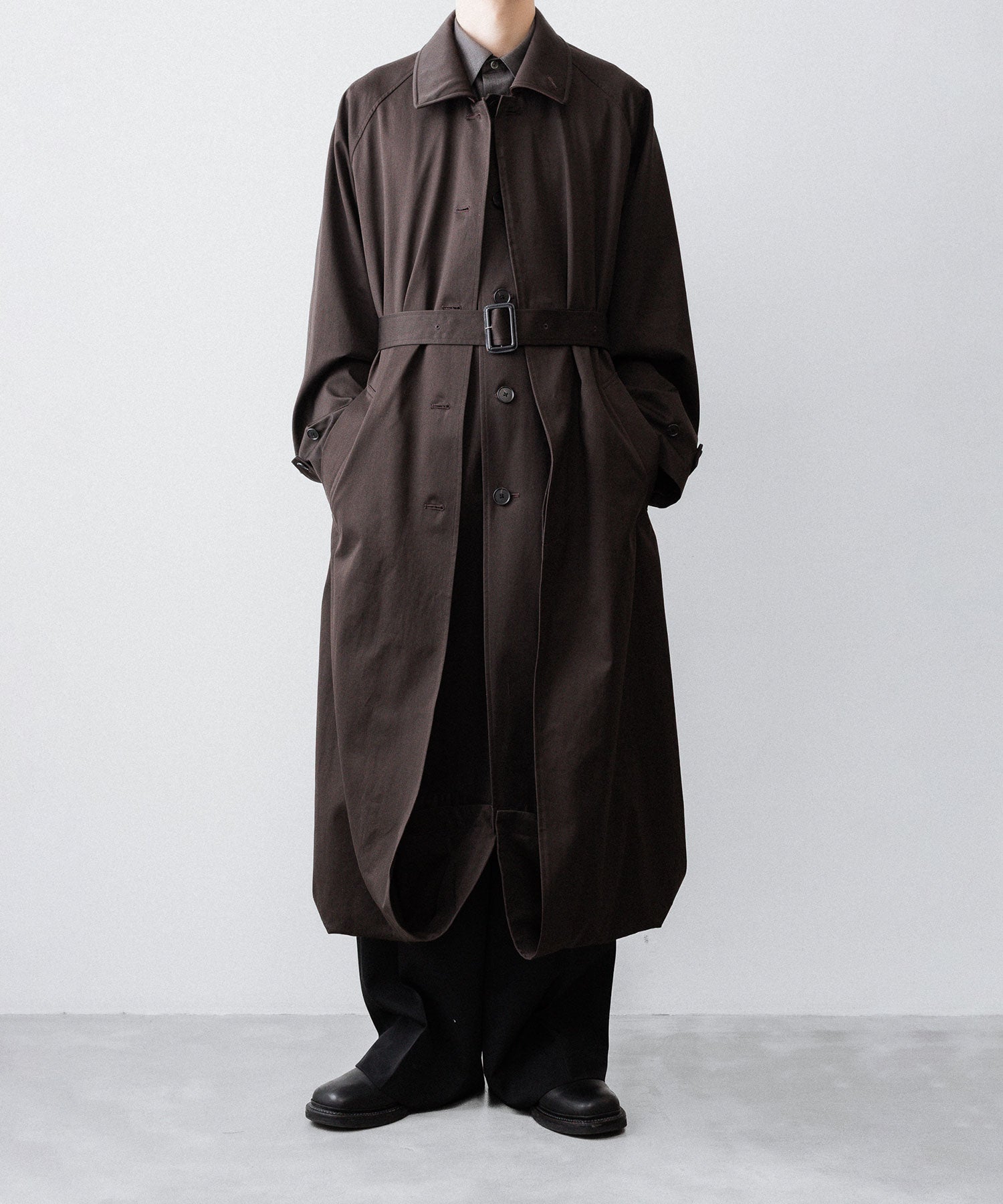 ssstein(シュタイン)のOVERSIZED LAYERED COMBINATION COAT - DARK BROWNの公式通販サイトsession福岡セレクトショップ
