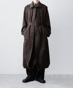 画像をギャラリービューアに読み込む, ssstein(シュタイン)のOVERSIZED LAYERED COMBINATION COAT - DARK BROWNの公式通販サイトsession福岡セレクトショップ
