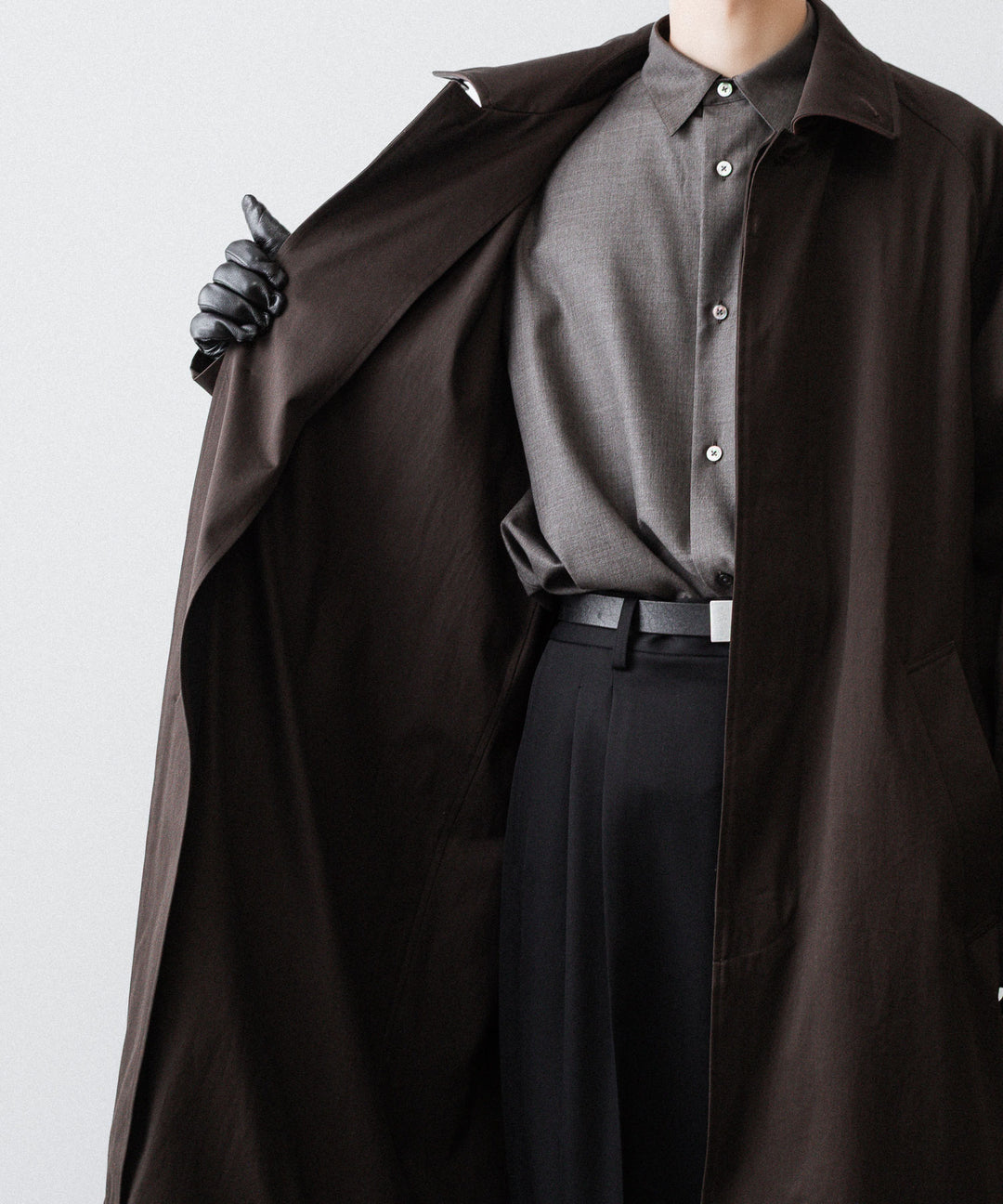 ssstein(シュタイン)のOVERSIZED LAYERED COMBINATION COAT - DARK BROWNの公式通販サイトsession福岡セレクトショップ