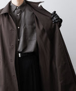 画像をギャラリービューアに読み込む, ssstein(シュタイン)のOVERSIZED LAYERED COMBINATION COAT - DARK BROWNの公式通販サイトsession福岡セレクトショップ
