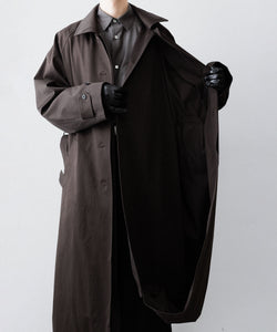 ssstein / シュタイン】OVERSIZED LAYERED COMBINATION COAT - DARK