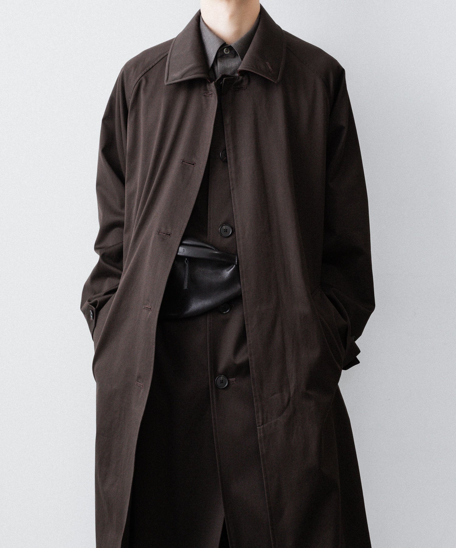 ssstein(シュタイン)のOVERSIZED LAYERED COMBINATION COAT - DARK BROWNの公式通販サイトsession福岡セレクトショップ