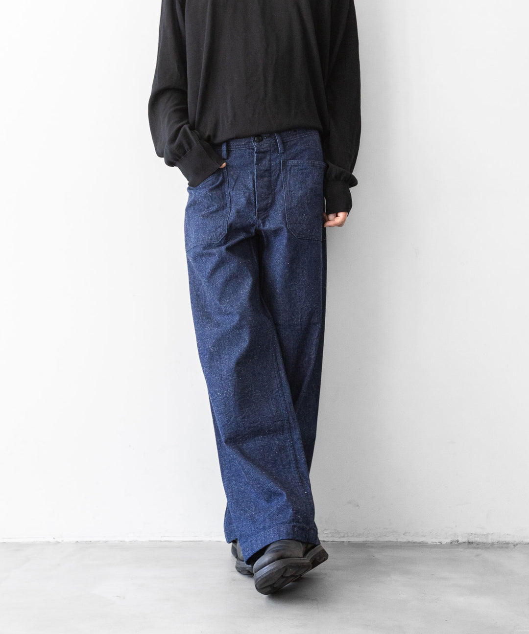 【INTÉRIM】インテリムの巻きパンツ 1940’s WW2 US.NAVY SELVEDGE NEP DENIM TROSER - NEP NAVY