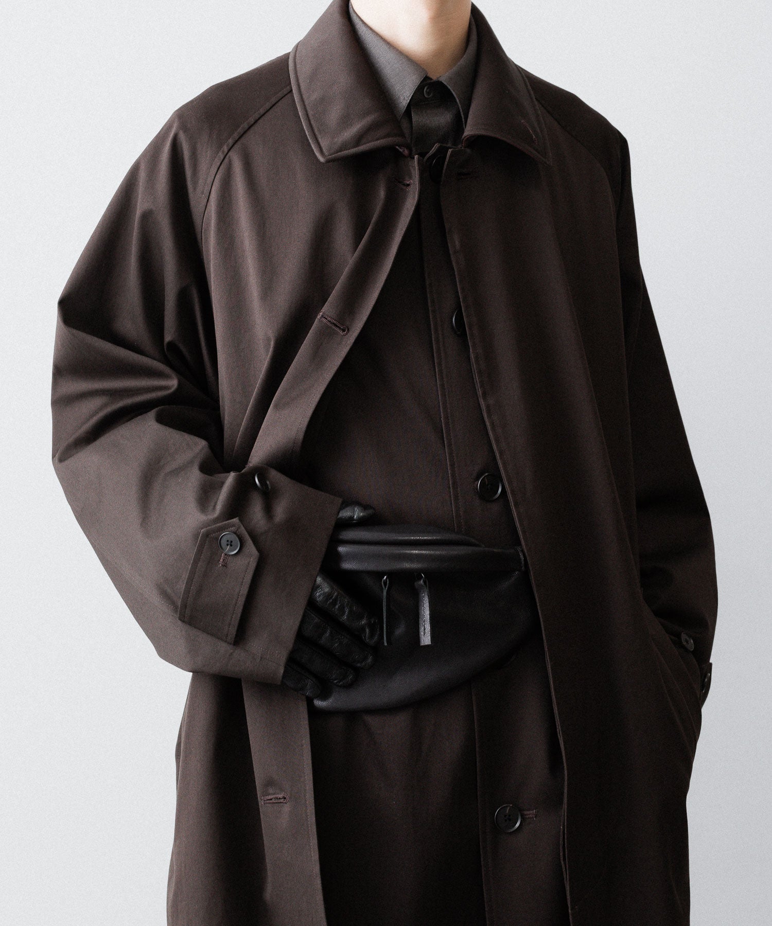 ssstein(シュタイン)のOVERSIZED LAYERED COMBINATION COAT - DARK BROWNの公式通販サイトsession福岡セレクトショップ