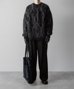 画像をギャラリービューアに読み込む, 【ANTHEM A】ALPACA WOOL INTASIA KNIT PULLOVER - BLACK
