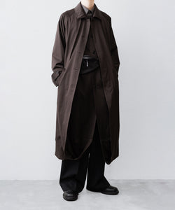 ssstein / シュタイン】OVERSIZED LAYERED COMBINATION COAT - DARK
