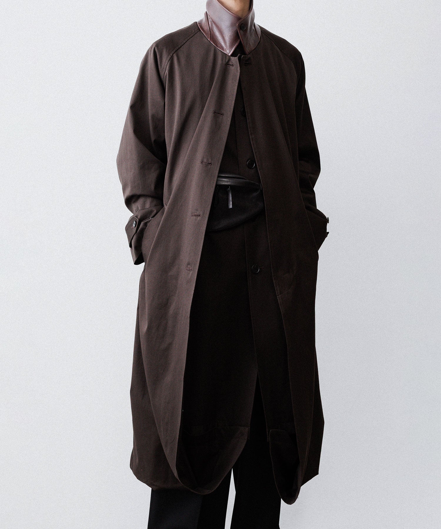 ssstein(シュタイン)のOVERSIZED LAYERED COMBINATION COAT - DARK BROWNの公式通販サイトsession福岡セレクトショップ