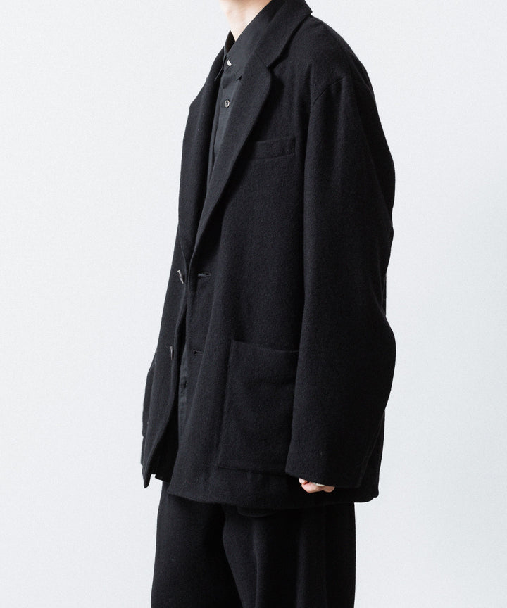 ssstein(シュタイン)のWOOL/CASHMERE FLEECE SINGLE BREASTED JACKET - BLACKの公式通販サイトsession福岡セレクトショップ