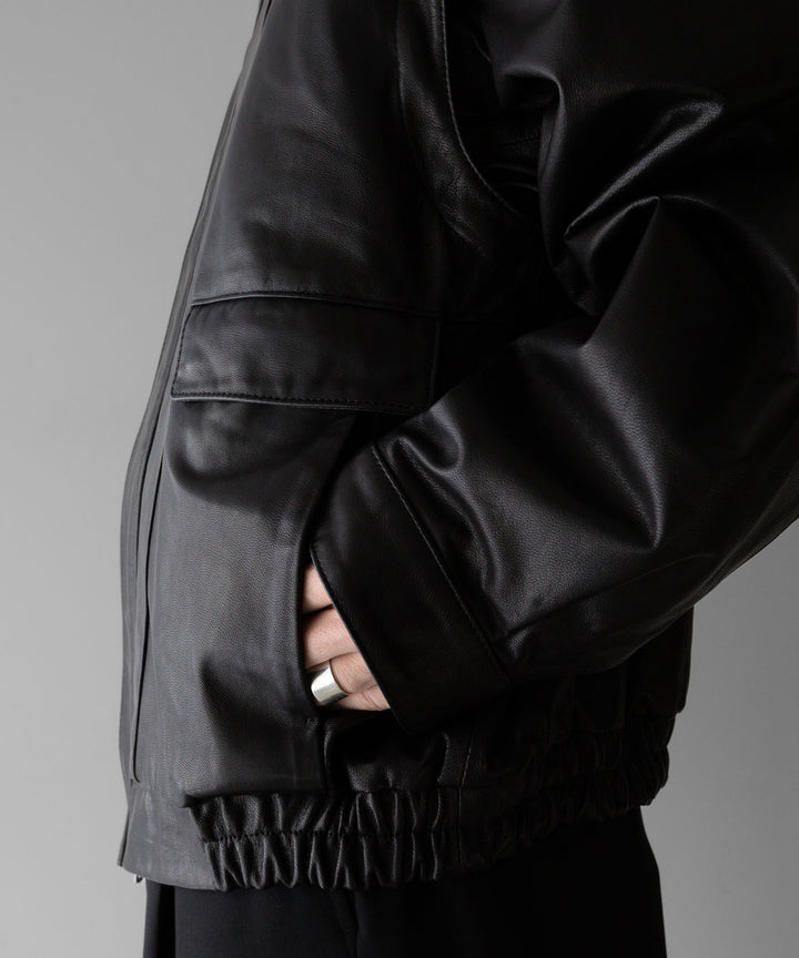 stein(シュタイン)の24SSコレクションDETACHABLE SLEEVES LEATHER BLOUSONのBLACK sessionセッション福岡セレクトショップ 公式通販サイト