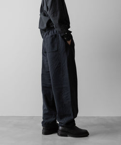 【ssstein】UNTWISTED YARN FADE SWEAT TWIST SEAM PANTS - DARK NAVY