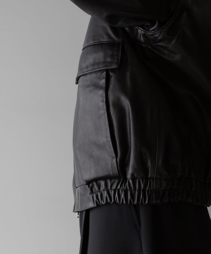 stein(シュタイン)の24SSコレクションDETACHABLE SLEEVES LEATHER BLOUSONのBLACK sessionセッション福岡セレクトショップ 公式通販サイト
