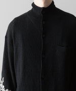 画像をギャラリービューアに読み込む, 【ANTHEM A】HAND EMBROIDERY MOHAIR NYLON CARDIGAN - BLACK
