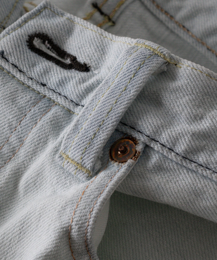 【INTÉRIM】MILK PAINT WWII 1943 HEAVY KIBATA SHUTTLE DENIM JEANS - P.B.WHITE