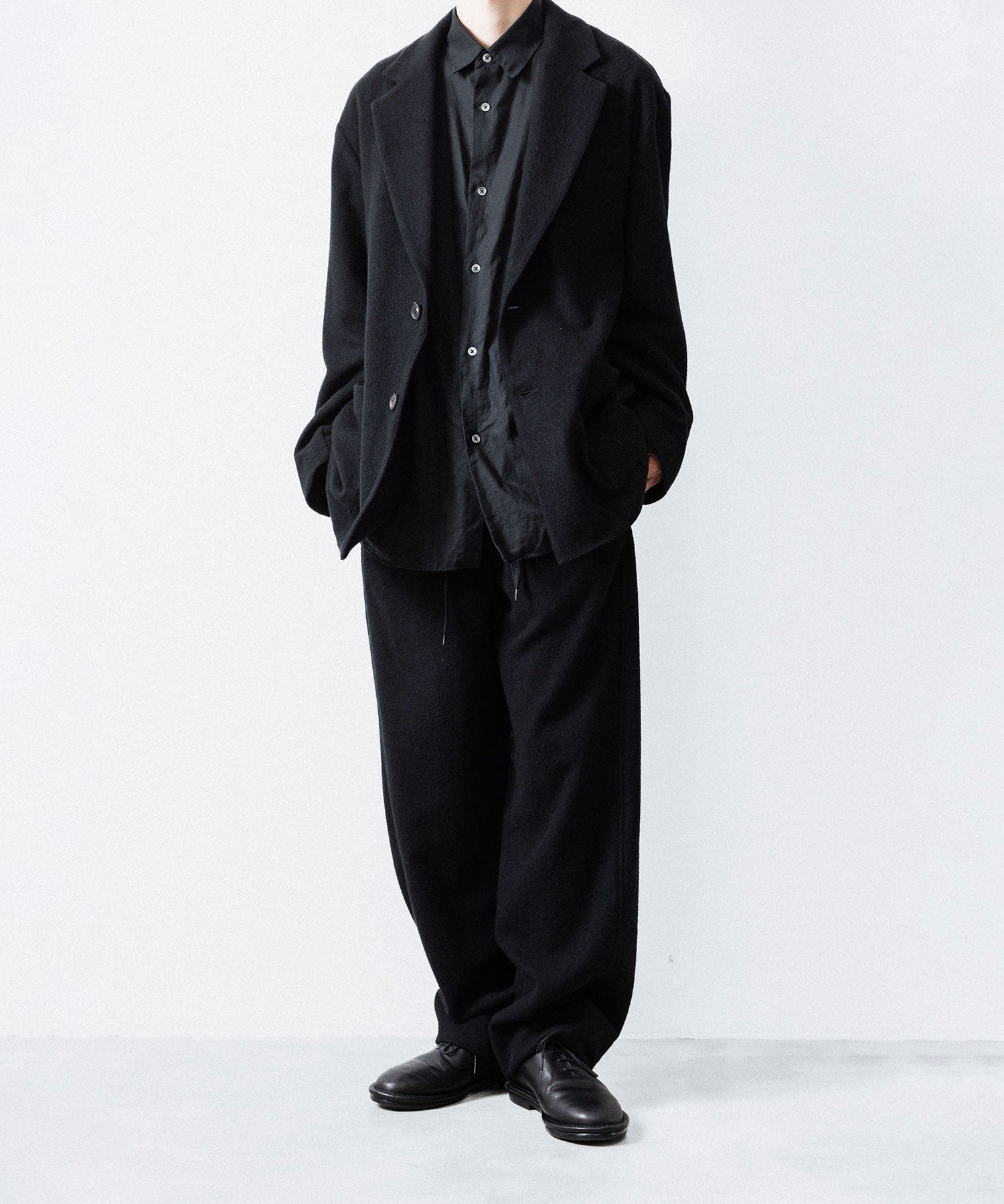 ssstein(シュタイン)のWOOL/CASHMERE FLEECE SINGLE BREASTED JACKET - BLACKの公式通販サイトsession福岡セレクトショップ