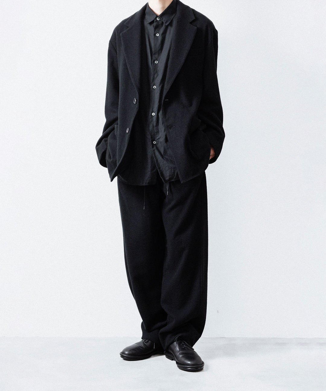 ssstein(シュタイン)のWOOL/CASHMERE FLEECE EASY TWIST TROUSERS - BLACKの公式通販サイトsession福岡セレクトショップ