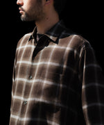 画像をギャラリービューアに読み込む, ssstein(シュタイン)のLY/VIS CHECK OVERSIZED LS SHIRT - BROWN OMBREの公式通販サイトsession福岡セレクトショップ
