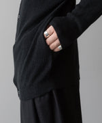 画像をギャラリービューアに読み込む, 【ANTHEM A】HAND EMBROIDERY MOHAIR NYLON CARDIGAN - BLACK
