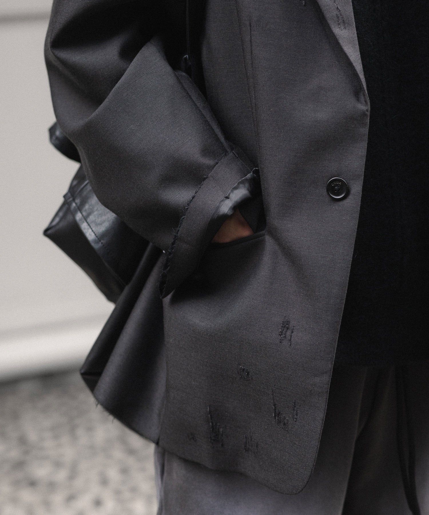 CODA コーダ BROWN WOOL POLY OVERSIZED ADAGIO DISTRESSED BLAZERのBROWN 公式通販サイトsession福岡セレクトショップ