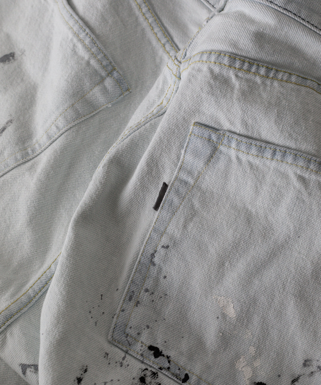 【INTÉRIM】MILK PAINT WWII 1943 HEAVY KIBATA SHUTTLE DENIM JEANS - P.B.WHITE