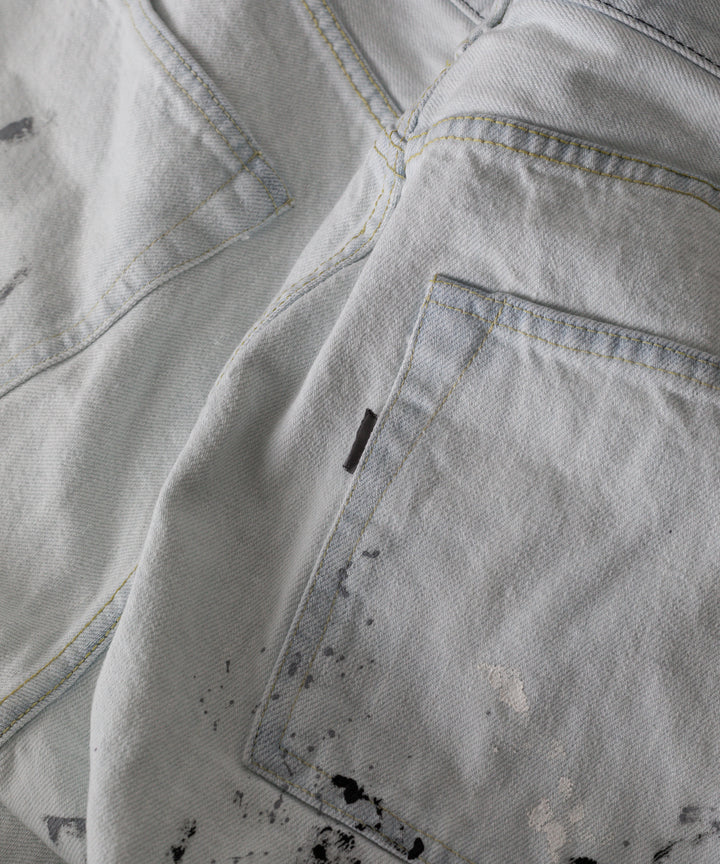 【INTÉRIM】MILK PAINT WWII 1943 HEAVY KIBATA SHUTTLE DENIM JEANS - P.B.WHITE