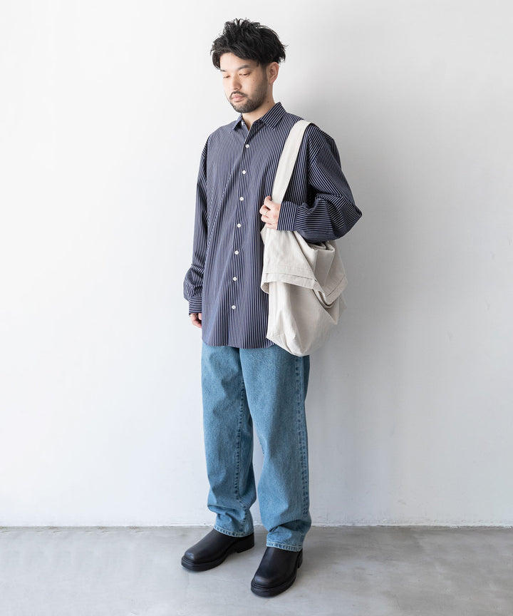 【KANEMASA PHIL.】カネマサのPENCIL STRIPE DRESS JERSEY SHIRT - NAVY SPの公式通販session福岡セレクトショップ