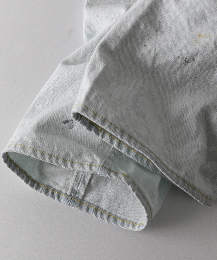 【INTÉRIM】MILK PAINT WWII 1943 HEAVY KIBATA SHUTTLE DENIM JEANS - P.B.WHITE