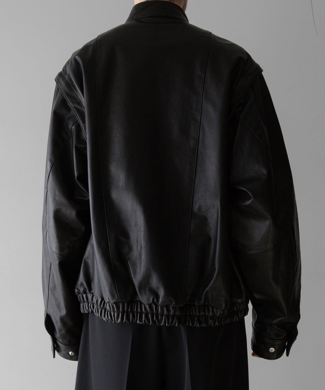 stein(シュタイン)の24SSコレクションDETACHABLE SLEEVES LEATHER BLOUSONのBLACK sessionセッション福岡セレクトショップ 公式通販サイト
