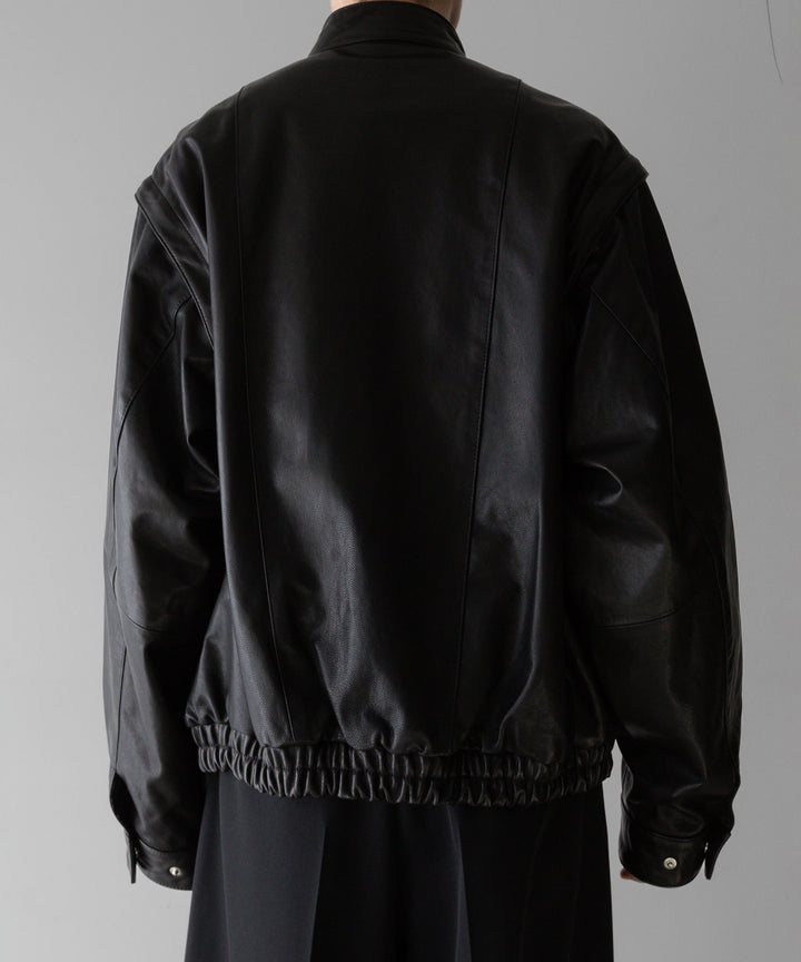stein(シュタイン)の24SSコレクションDETACHABLE SLEEVES LEATHER BLOUSONのBLACK sessionセッション福岡セレクトショップ 公式通販サイト
