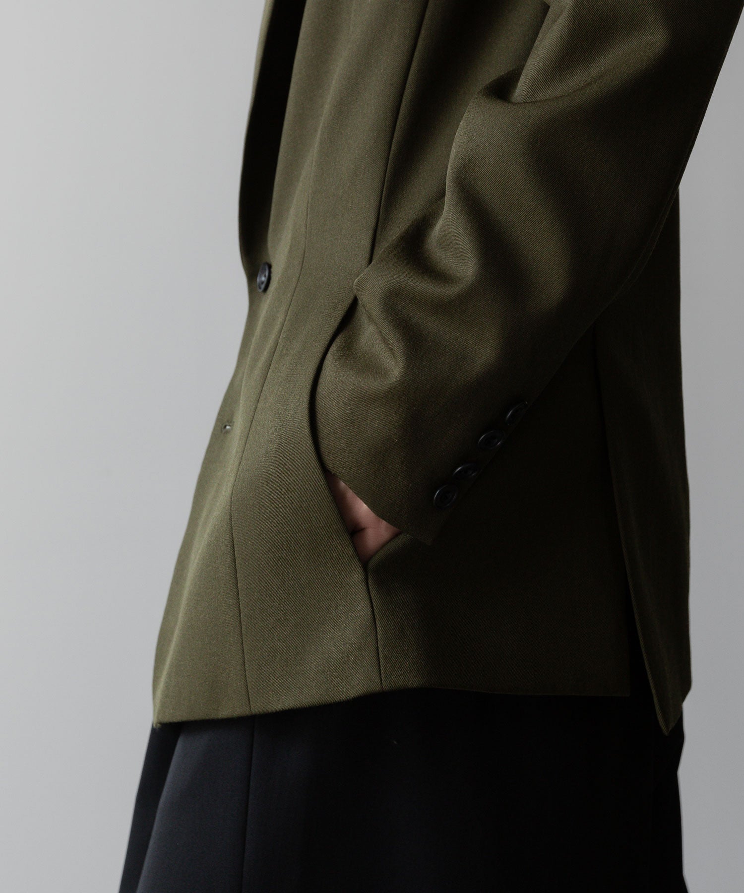 ato(アトウ)のLAPEL BUTTONED JACKET - KHAKIの公式通販サイトsession福岡セレクトショップ