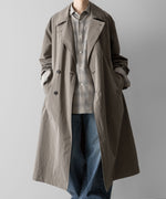 画像をギャラリービューアに読み込む, ssstein(シュタイン)のC/R CHECK OVERSIZED DOWN PAT SHIRT - TAUPE×GREY OMBREの公式通販サイトsession福岡セレクトショップ
