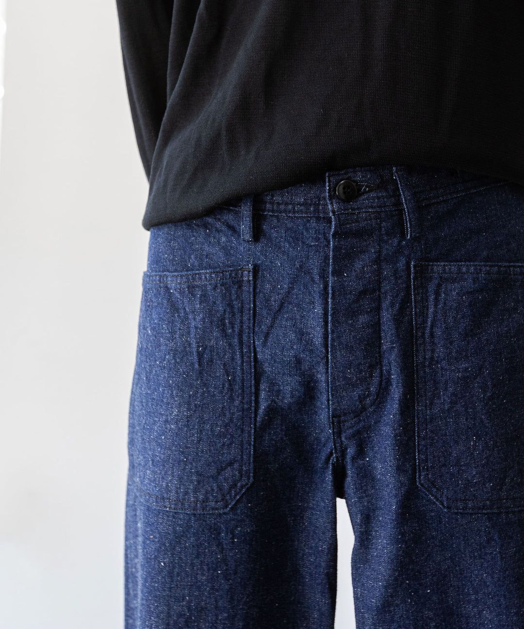 【INTÉRIM】インテリムの巻きパンツ 1940’s WW2 US.NAVY SELVEDGE NEP DENIM TROSER - NEP NAVY